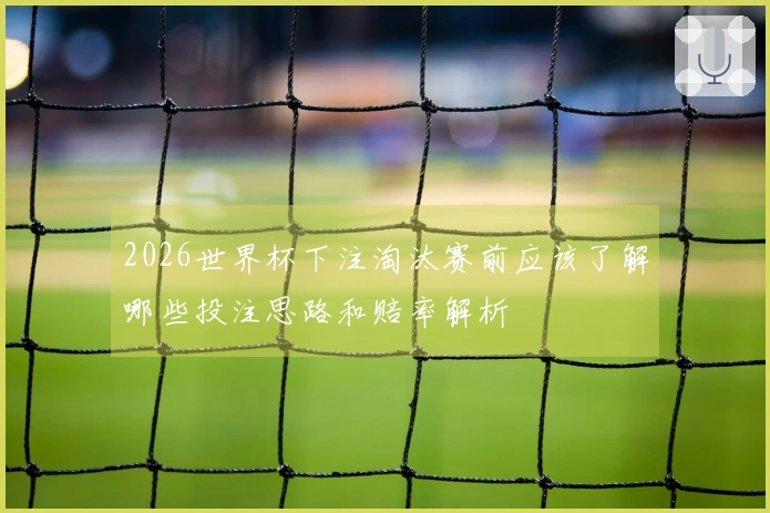 2026世界杯下注淘汰赛前应该了解哪些投注思路和赔率解析